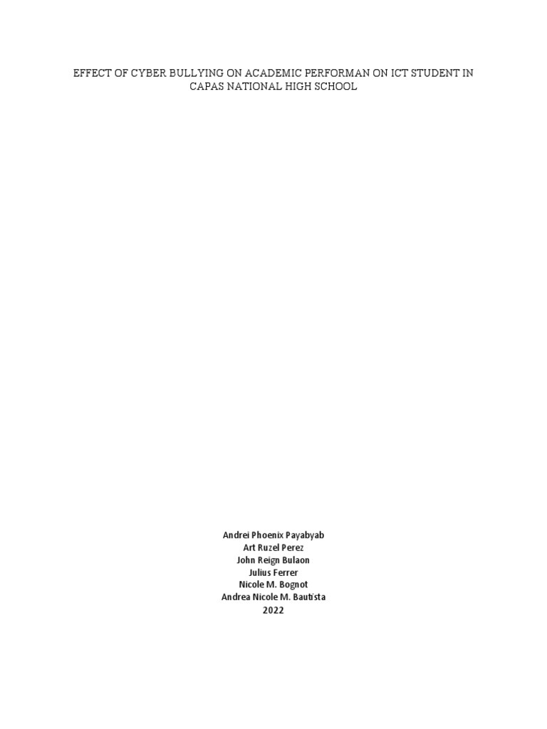 Impact of Cyberbullying on ICT Students | PDF | Social Science