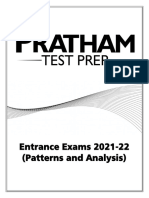 Entrance Exams 2021-22 (Patterns and Analysis)