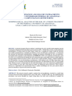 Análise Morfológica Do Solo de Um Fragmento Florestal Da Universidade Federal Do Amazonas - Ufam, Campus Manaus (Setor Norte)