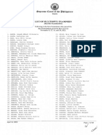 Bar Results List of Passers