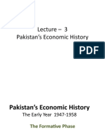 Pakistan’s Economic History Lecture Summarizes Early Development