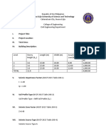 Seismic Parameters Example Format