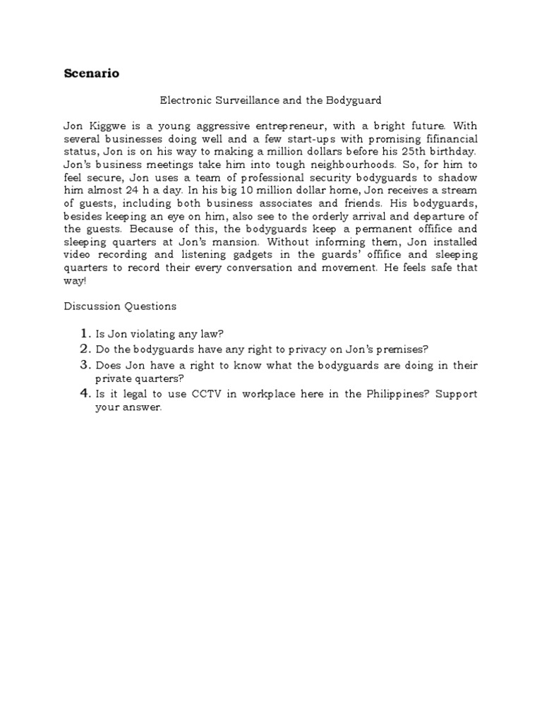 Electronic Surveillance and The Bodyguard PDF