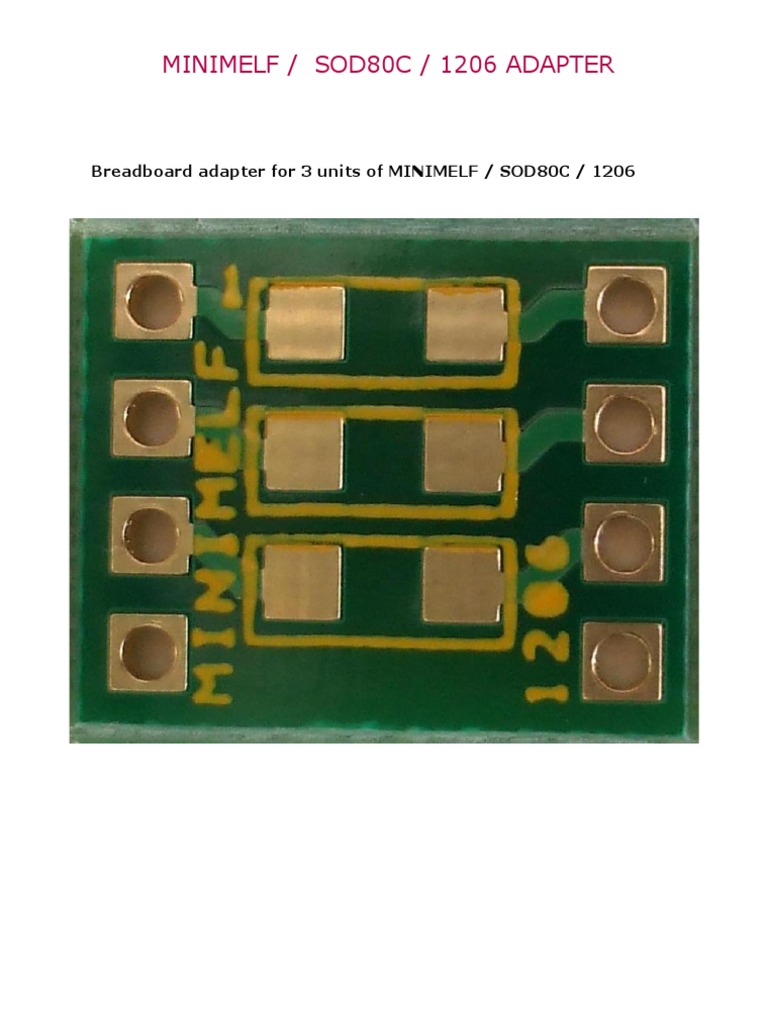 MINIMELF/SOD80C/1206 Adapter PCB | PDF