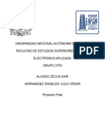Universidad Nacional Autónoma de México Facultad de Estudios Superiores Aragón Electrónica Aplicada GRUPO 2753
