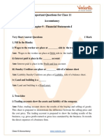 Important Questions For CBSE Class 11 Accountancy Chapter 9 - Financial Statements 1