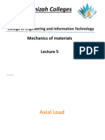 Onizah Mechanics of Materials Lecture 5: Axial Load Deformation and Examples