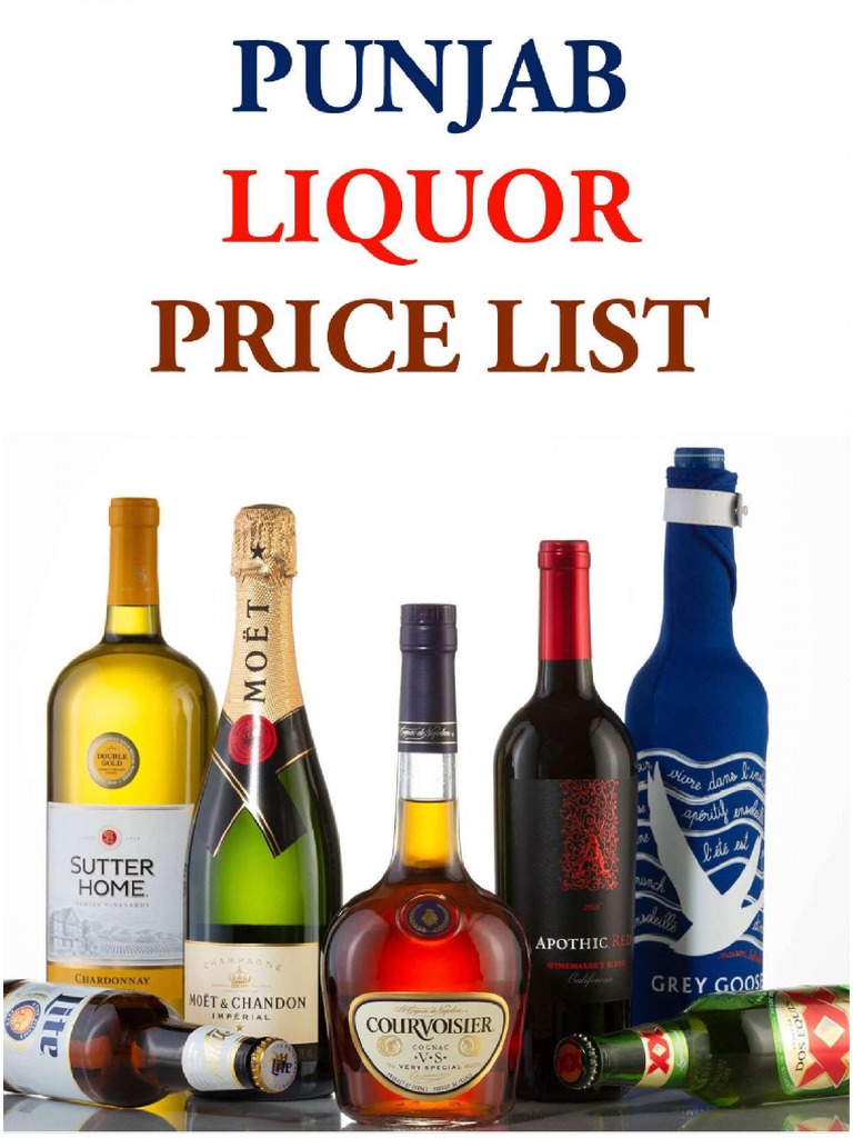 Liquor Prices in Punjab PDF Whisky Scotch Whisky