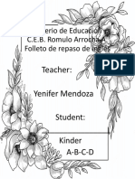 Guia de Kinder Ingles. Teacher Yenifer Mendoza