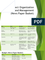 Project Organization and Management (News Paper Basket)