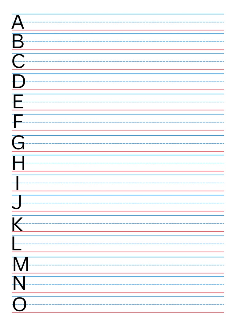 Alphabet Writing Paper 1st Grade PDF