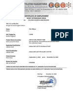 Certificate of Employment: Surat Keterangan Kerja