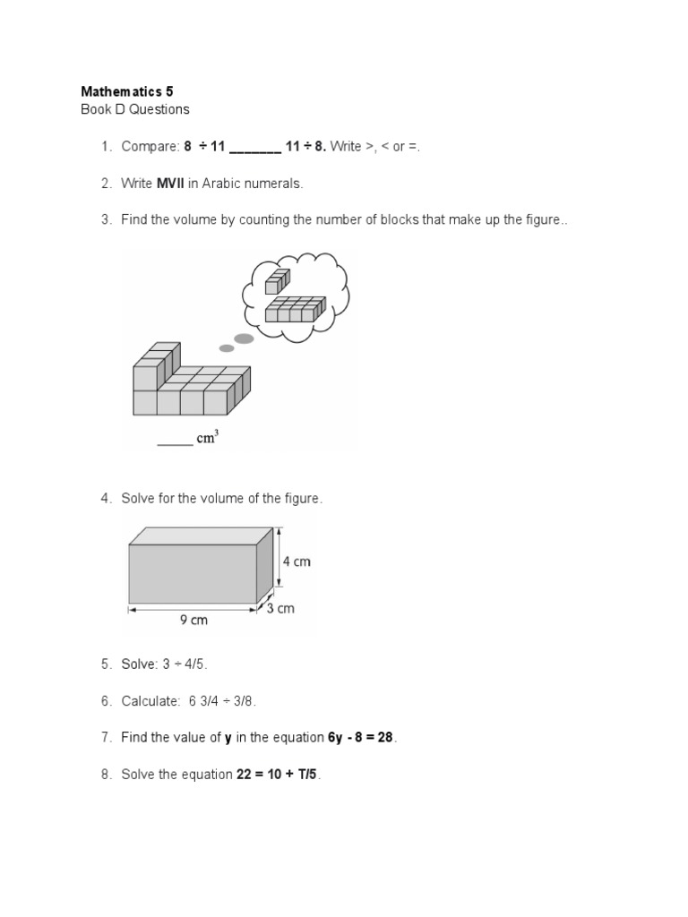Math Proficiency Test PDF