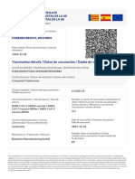 Vaccination Details / Datos de Vacunación / Dades de Vacunació