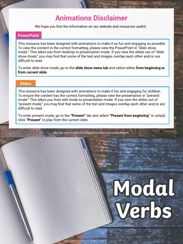 Animations Disclaimer: Powerpoint | PDF | Verb | Linguistic Typology
