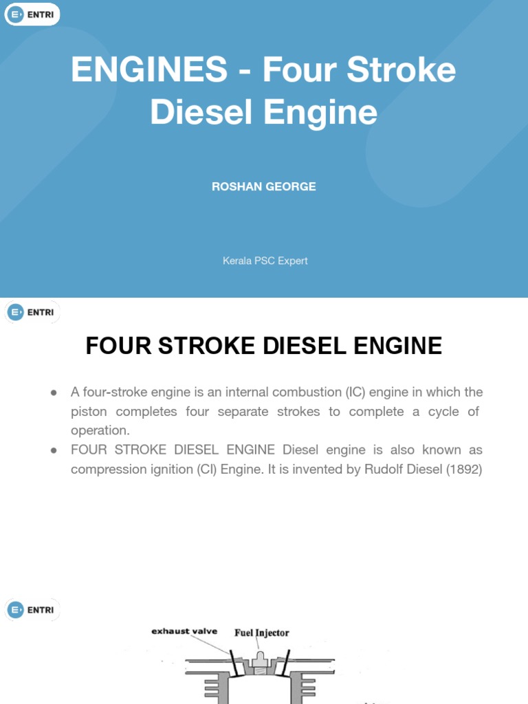 Four Stroke Petrol Engine | PDF | Internal Combustion Engine | Diesel ...