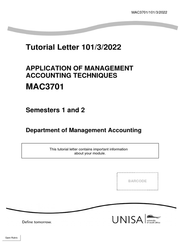 Guidance for Success A Comprehensive Introduction to MAC3701