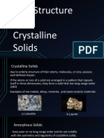 The Structure of Crystalline Solids