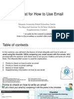 Checklist For How To Use Email