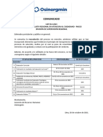 Comunicado: CAP 012-2021 Un (01) Especialista Regional en Atencion Al Ciudadano - Pasco División de Supervisión Regional