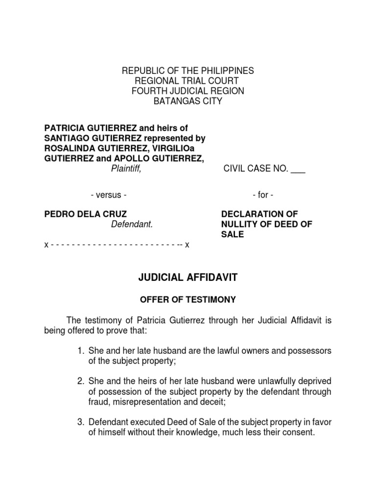 Patricia Gutierrez and Heirs of SANTIAGO GUTIERREZ Represented by