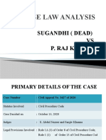 Case Law Analysis: Sugandhi (Dead) VS P. Raj Kumar