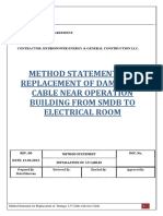 Method Statement For LV Cable Replacement Works