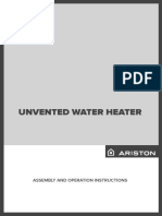 Unvented Water Heater: Assembly and Operation Instructions