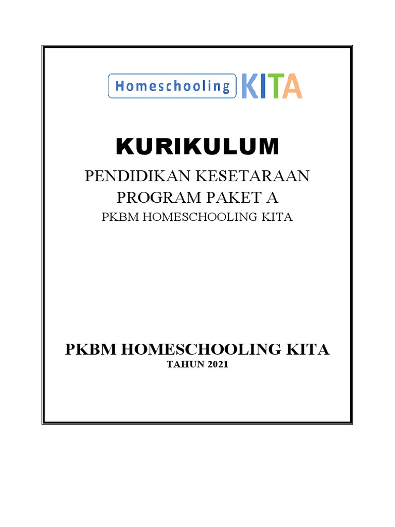 Kurikulum: Pendidikan Kesetaraan Program Paket A | PDF | Karier ...