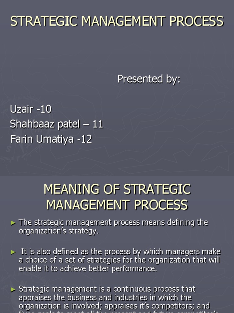 Strategic Management Process Overview | PDF | Strategic Management ...