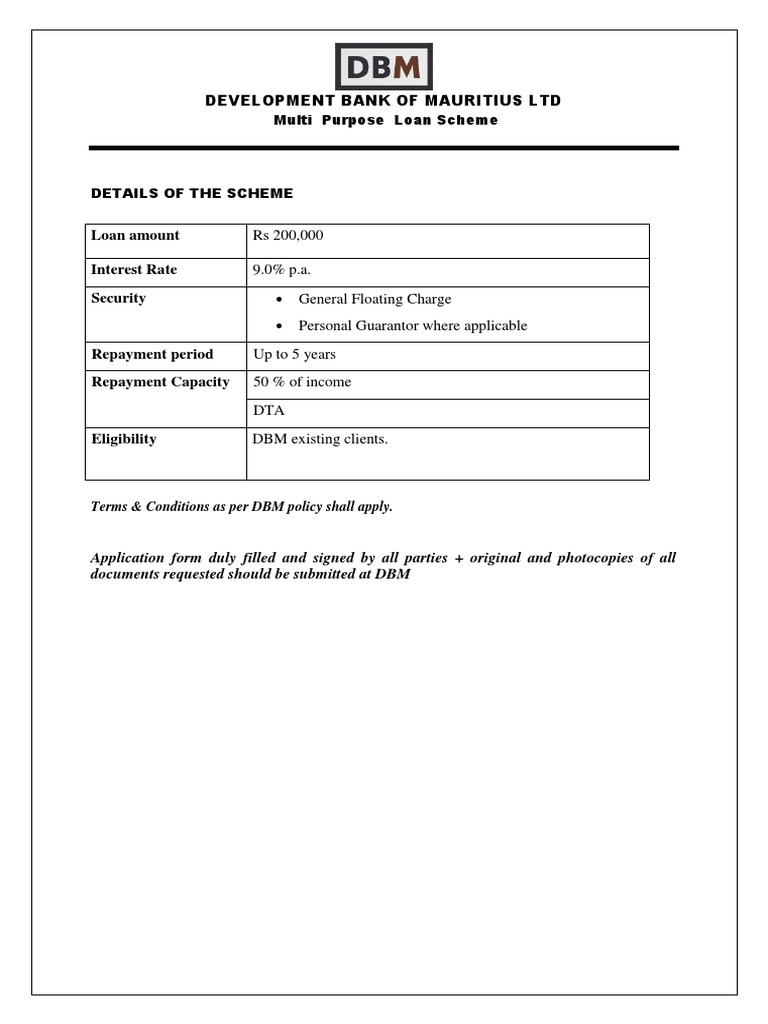 Multi Purpose Loan | PDF | Loans | Private Law