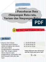 Pertemuan 5 Ukuran Penyebaran Data