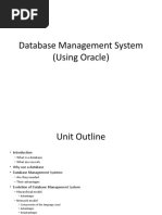 Database Management System (Using Oracle)