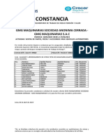 Constancia GMG Maquinarias - SCTR
