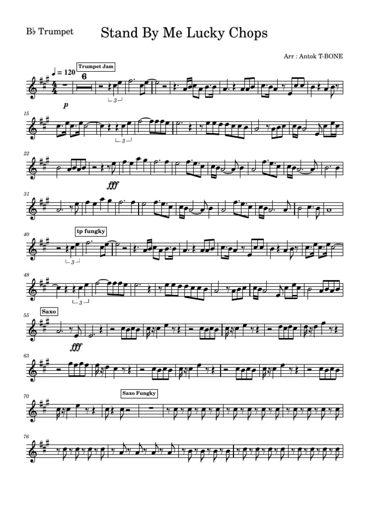 Stand by Me Lucky Chops FungkyBb Trumpet PDF