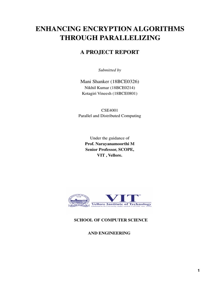 Parallelizing Encryption Algorithms | PDF | Cryptography | Key ...