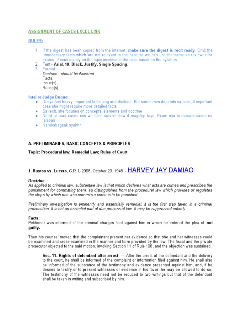 CrimPro Case Digests PDF Statute Of Limitations Jurisdiction