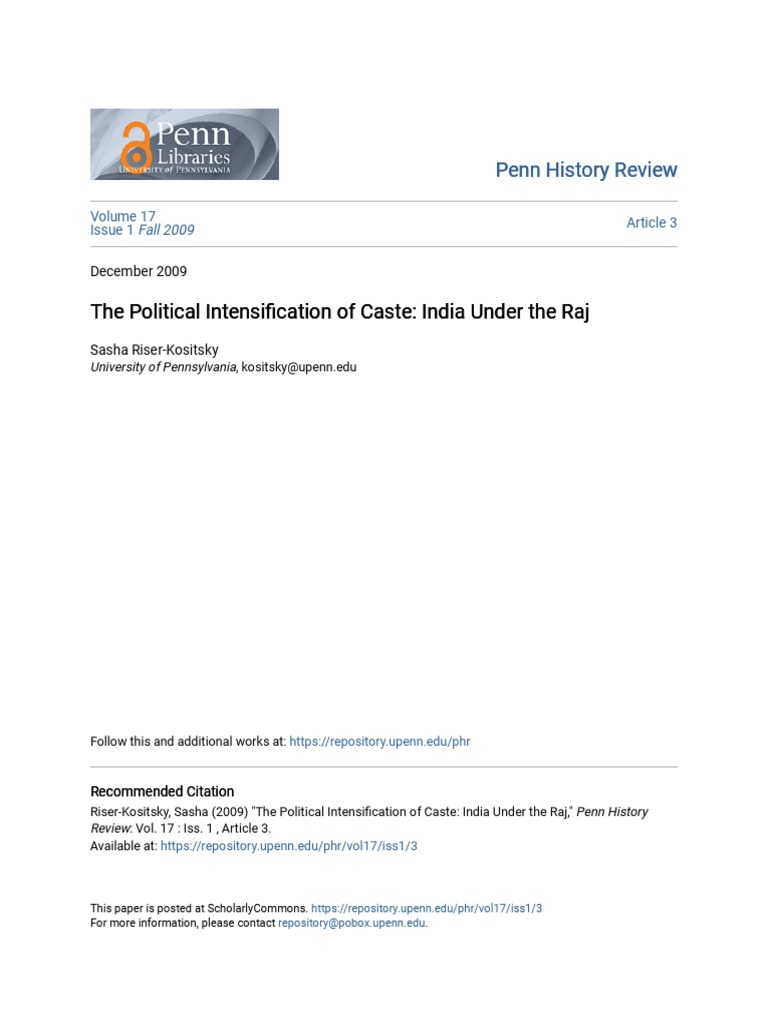Caste Politics in Colonial India | PDF | Caste | Dalit