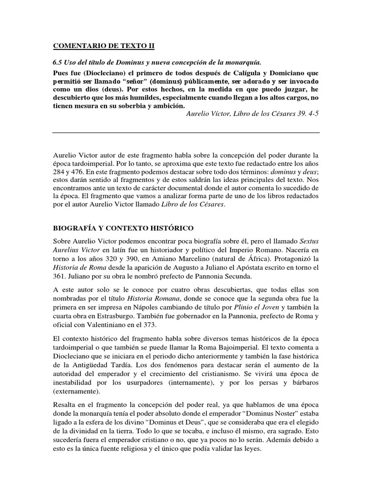 Dominus: Poder y Monarquía en Roma | PDF | Antigüedad tardía ...