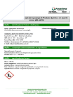 FISPQ - Ficha de Informação de Segurança de Produtos Químicos em Acordo Com A NBR-14725