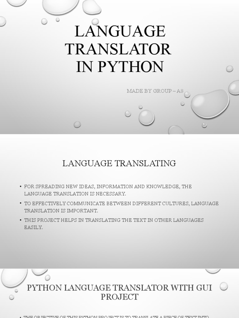 Language Translator | PDF | Python (Programming Language) | Computer ...