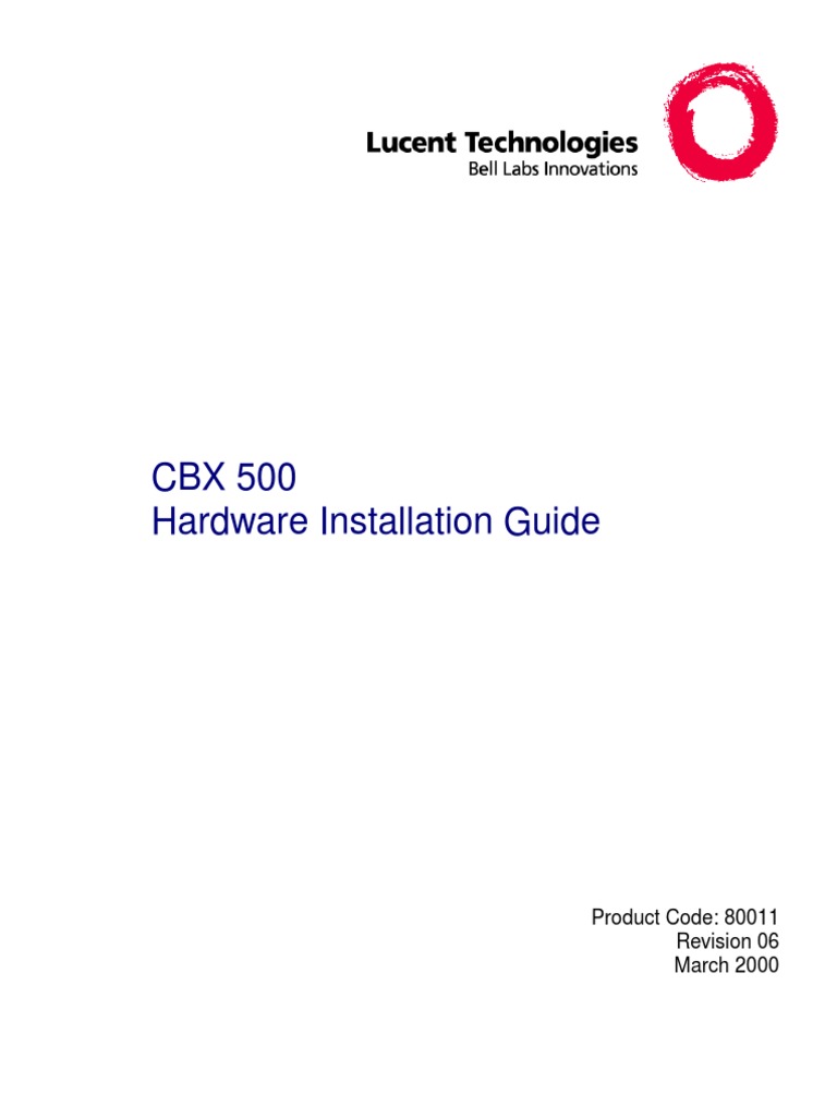 CBX500 HW Installation Guide R06 | PDF | Electromagnetic Interference ...