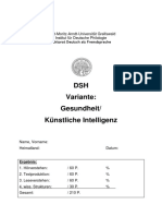 DSH Variante: Gesundheit/ Künstliche Intelligenz: Ergebnis