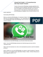 GB WhatsApp Download and Install A Comprehensive Guide To Using The Most Up To Date Variationlzqei PDF