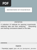 Definition of Statistics