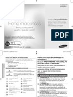 Manual Horno Microondas - MG23F301TAS - EC - DE68-04178H - ES-PT