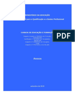 Disciplinas da componente científica para cursos de Educação e Formação