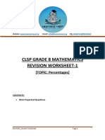 GRADE 8 MATHS REVISION Percentages