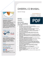 Dheeraj Bhabal Resume