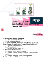 Presentació U7 La Funció Productiva I Els Costos de L'empresa